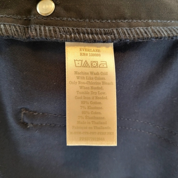 NWOT Everlane Performance Chino Uniform Pants in Navy Blue size 34x32 - Picture 4 of 4